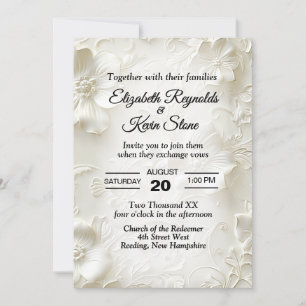 Invitation Magnifique mariage noir et blanc