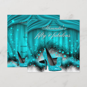 Invitation Magnifiques chaussures à talons hauts sarcelle ble