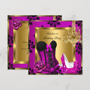 Invitation Magnifiques talons hauts rose plum 50 cm Lustre en