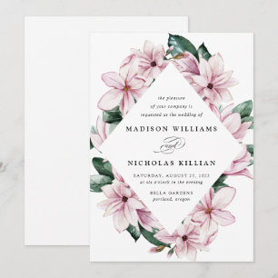 Invitation Magnolia & Eucalyptus   Mariage de cadre floral