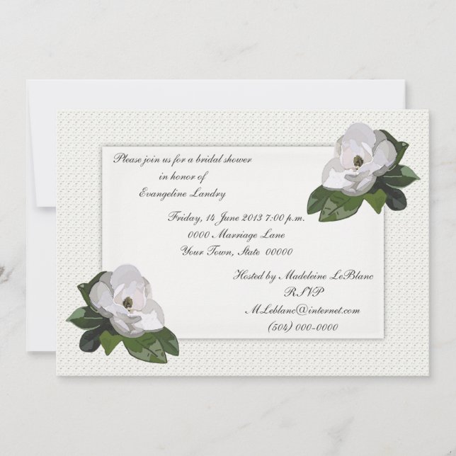 Invitation Magnolias jumelles (Devant)