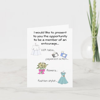 Invitation Maid of Honor/Entourage