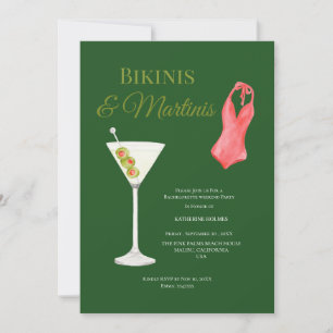 Invitation Maillots de bain Luxe & Martini week-end d'enterre