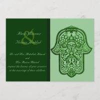 Main de henné de Hamsa (vert) (Mariage)