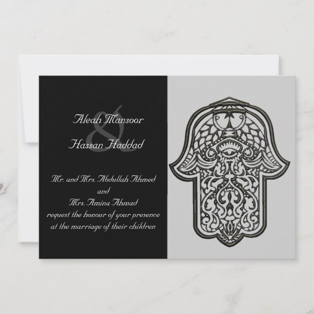 Invitation Main de Henné Hamsa (Mariage) (Devant)