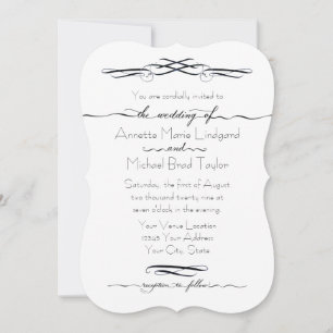 Invitation Main dessinée dans le script de calligraphie lettr