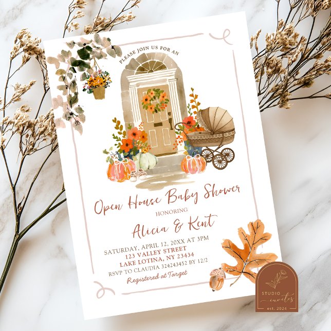 Invitation Main Drake Automne Automne Open House Baby shower (Créateur téléchargé)