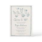 Main Drawn Funky Nautical Beach 50e anniversaire