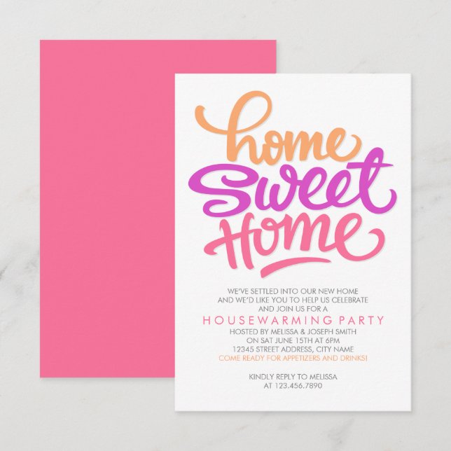 INVITATION MAIN LETTEMENT MAISON DOUCE MAISON | PARTI RÉCHAUF (Devant / Derrière)