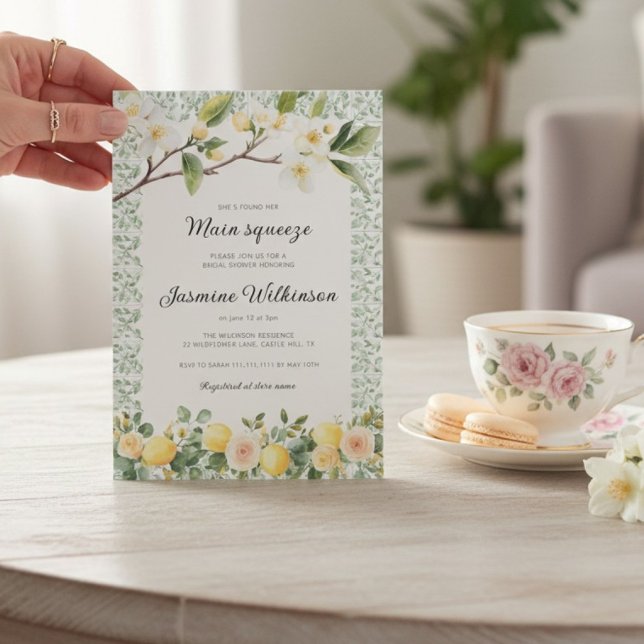 Invitation Main Squeeze Citrus Floral Bridal Shower (Créateur téléchargé)