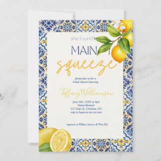 Invitation Main Squeeze Italie Carrelage Douche nuptiale Invi