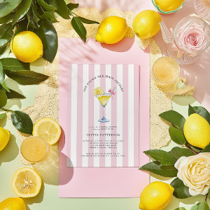 Invitation Main Squeeze Lemon Drop Martini Fête des mariées