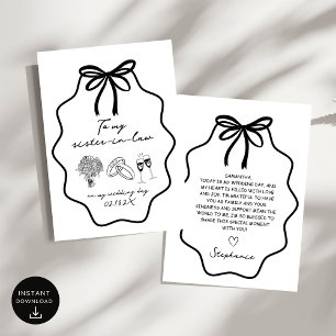 Invitation Main tiré vers ma soeur en droit sur mon Mariage