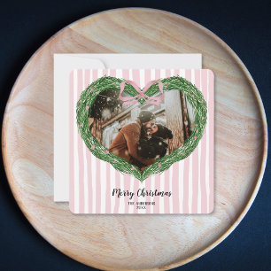 Invitation Main tirée Joyeux Noël Coeur Fer photo