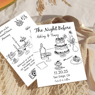 Invitation Main Tirée La Nuit Avant Le Dîner De La Répétition
