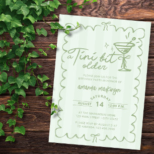 Invitation Main Verte Tirée Un Tini Un Peu Plus Anniversaire