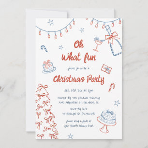 Invitation Main Whimsical Tirée Oh Quelle Fun Noël