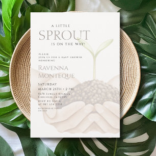 Invitation Mains Neutres Plante un Petit Bout de Chou Shower