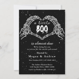 Invitation Mains osseuses en forme de coeur Fête Halloween
