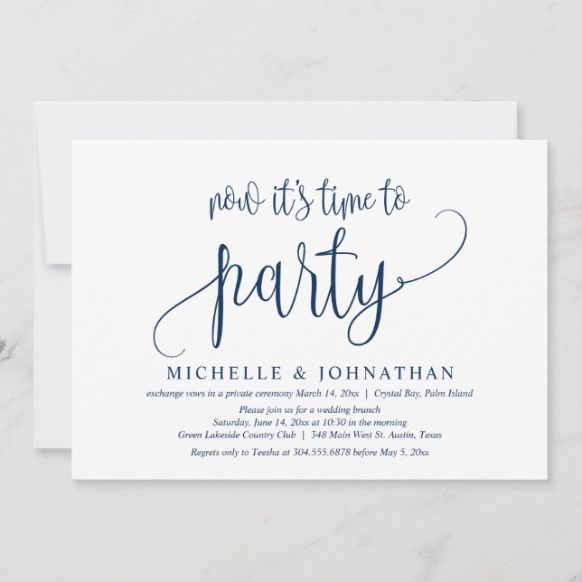 Invitation Maintenant il est temps de faire la fête, invitati (Devant)