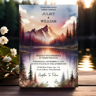 Invitation Maintenant Mountain Lakeside Forest Outdoor Lake M