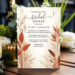 Invitation Maintenant Rustic Boho Automne Ombre Fête des mari