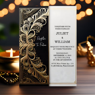 Invitation Maintenant Vintage dentelle florale huile Mariage