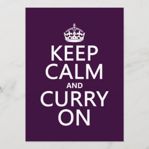 Invitation Maintenez le calme et le curry allumés