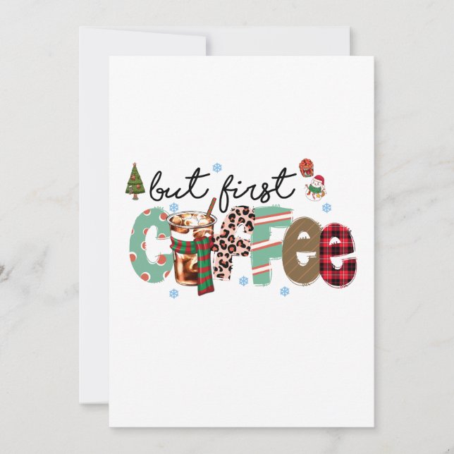 Invitation Mais d'abord Café Joyeux Noël (Devant)