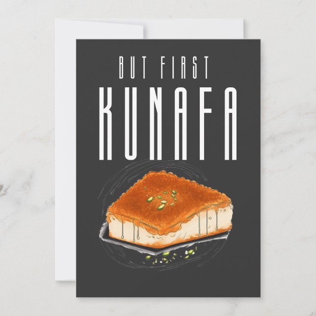 Invitation Mais premier Knafeh Kunafa Kunafeh AI Générique Ku (Devant)