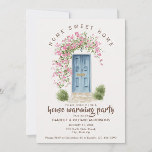 Invitation Maison Chaleureuse Beige Marron Fête de Chauffage