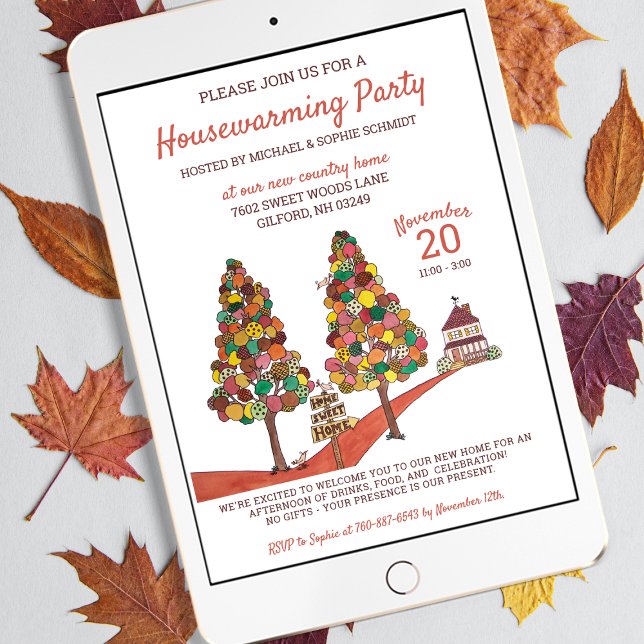 Invitation Maison de campagne Fête de la Ménage d'automne (Créateur téléchargé)