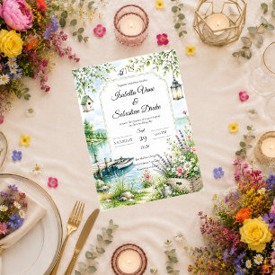 Invitation Maison de Lac Romantique et Fantaisiste pour Maria