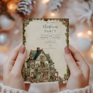 Invitation Maison de Noël victorienne