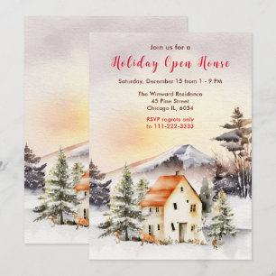 Invitation Maison de vacances d'hiver ouverte