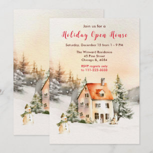 Invitation Maison de vacances d'hiver ouverte
