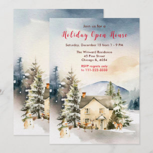 Invitation Maison de vacances d'hiver ouverte