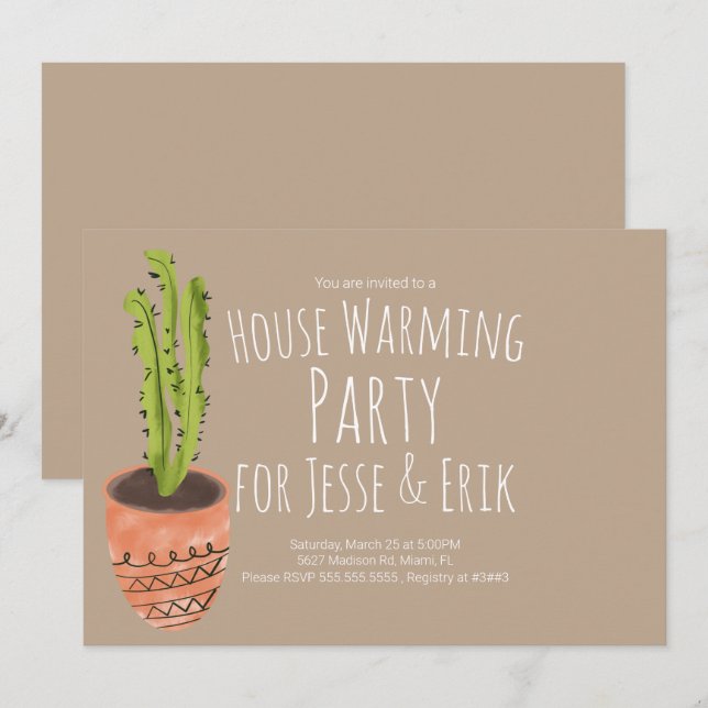 Invitation Maison du Plante de la Maison de Réchauffement Mai (Devant / Derrière)