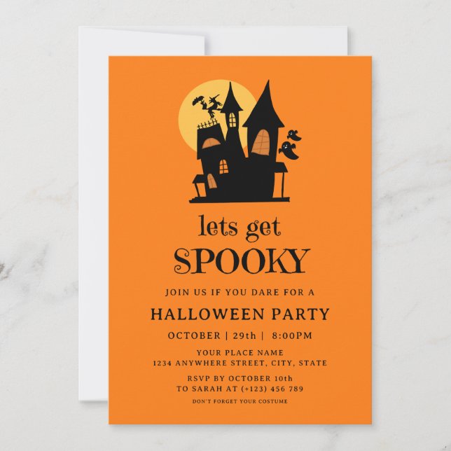 Invitation Maison éffrayante Hantée Adulte Halloween Costume  (Devant)