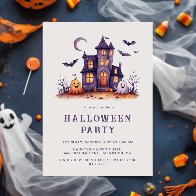 Invitation Maison Éffrayante pour enfants Haunted Enfants Hal (Créateur téléchargé)