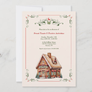 Invitation Maison en pain d'épice