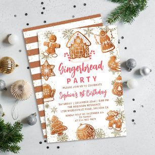 Invitation Maison en pain d'épice Cookie Décoration Anniversa