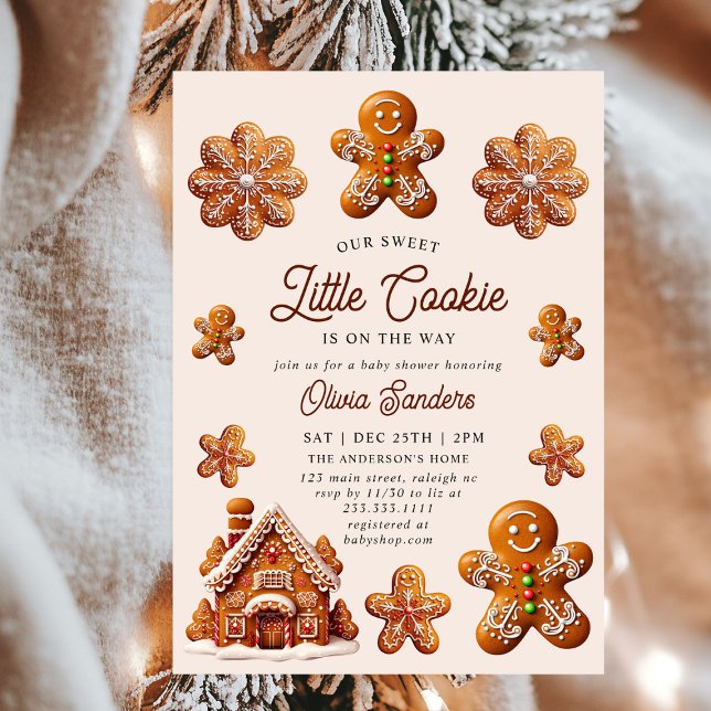 Invitation Maison en pain d'épices Baby shower de biscuits de (Créateur téléchargé)