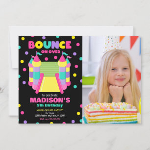 Invitation Maison gonflable Saut Fête d'anniversaire Photo