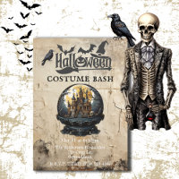 Maison gothique dans le Globe des neiges Halloween