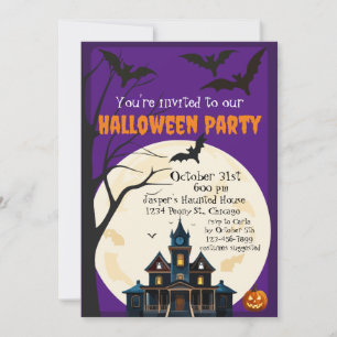 Invitation Maison Hantée Soirée Halloween Effrayante