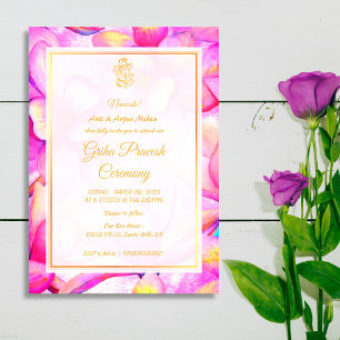 Invitation Maison hindou Réchauffement Griha Pravesh