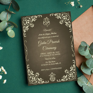 Invitation Maison hindou Réchauffement Griha Pravesh