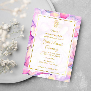 Invitation Maison hindou Réchauffement Griha Pravesh