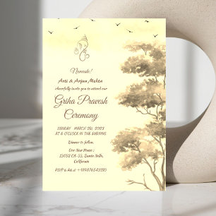 Invitation Maison hindou Réchauffement Griha Pravesh